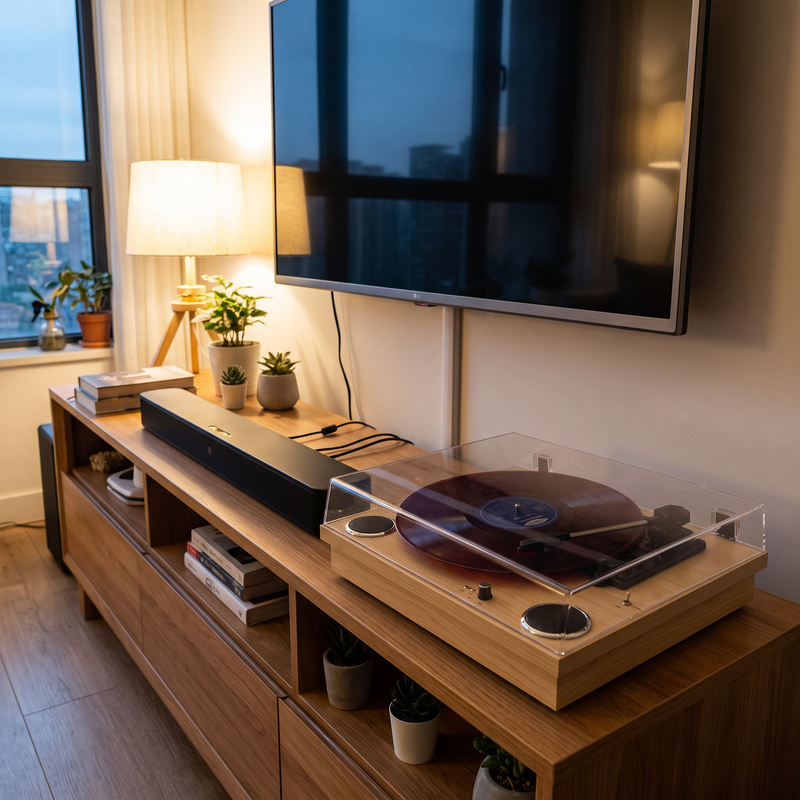 The Heirloom Slim on a TV unit