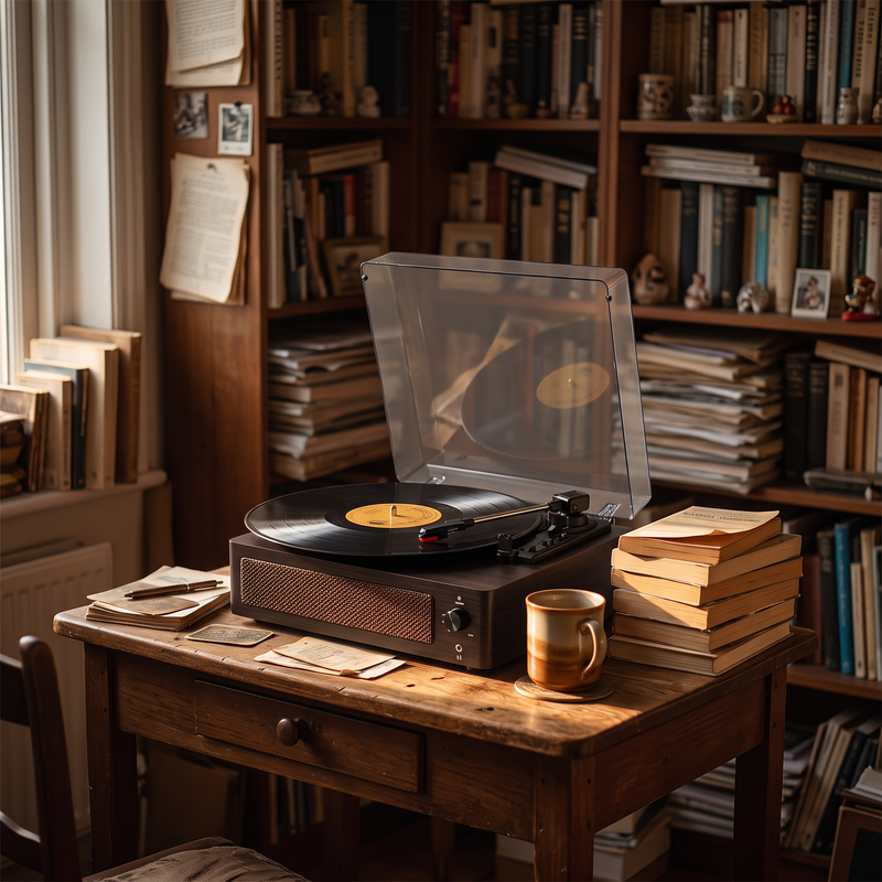 The Heirloom Studio on a desk in a study