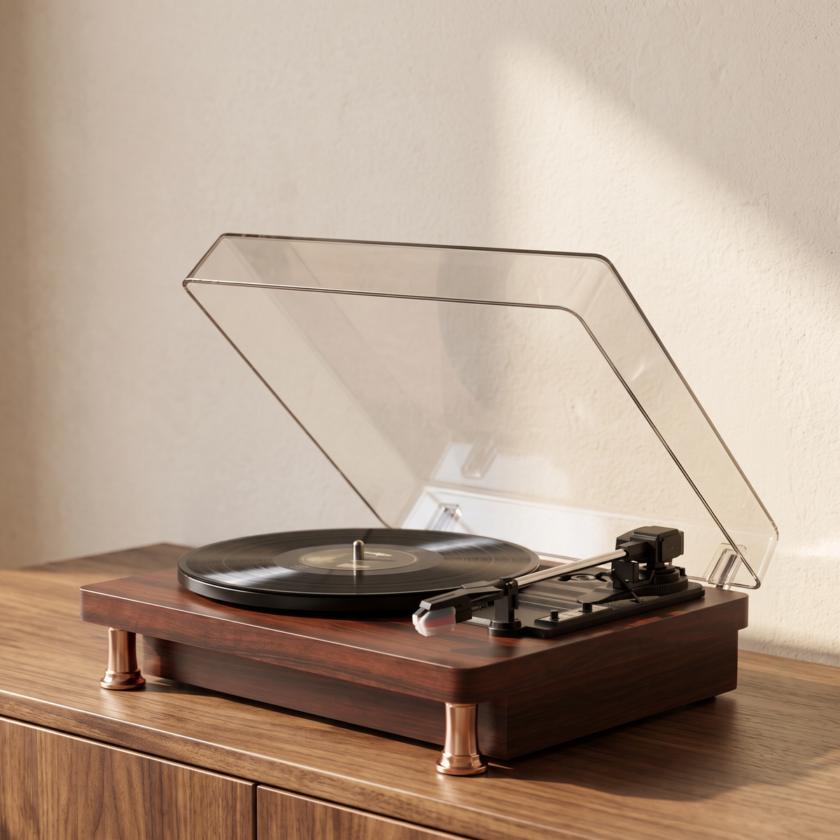 The Heirloom Parlour retro turntable with twin speakers