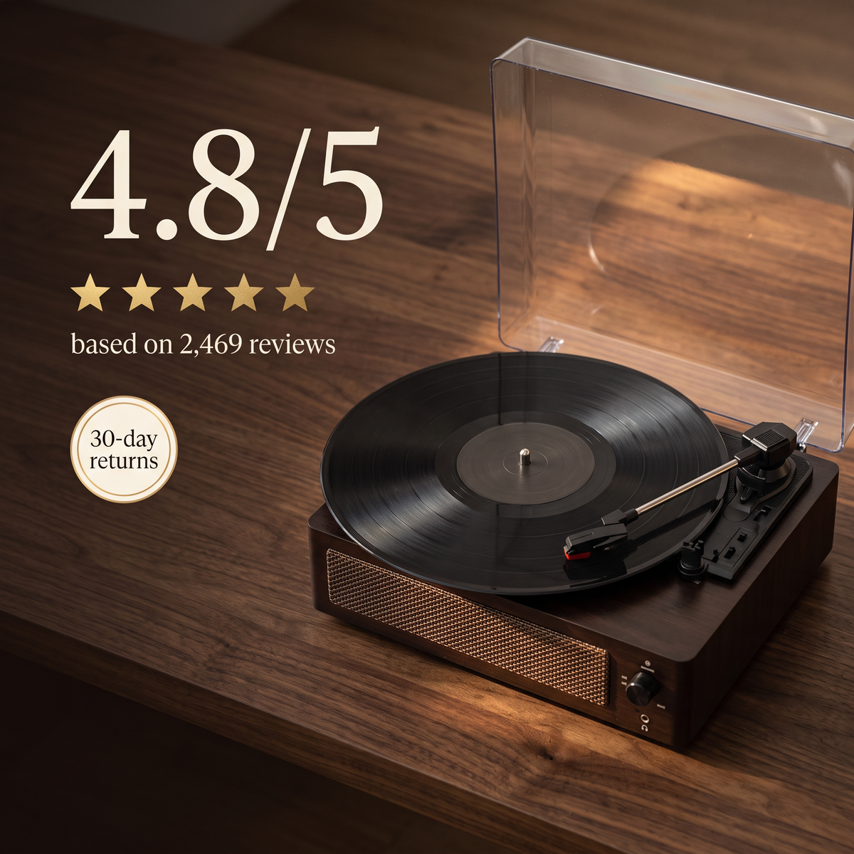Rated 4.8 out of 5 with 30-day returns