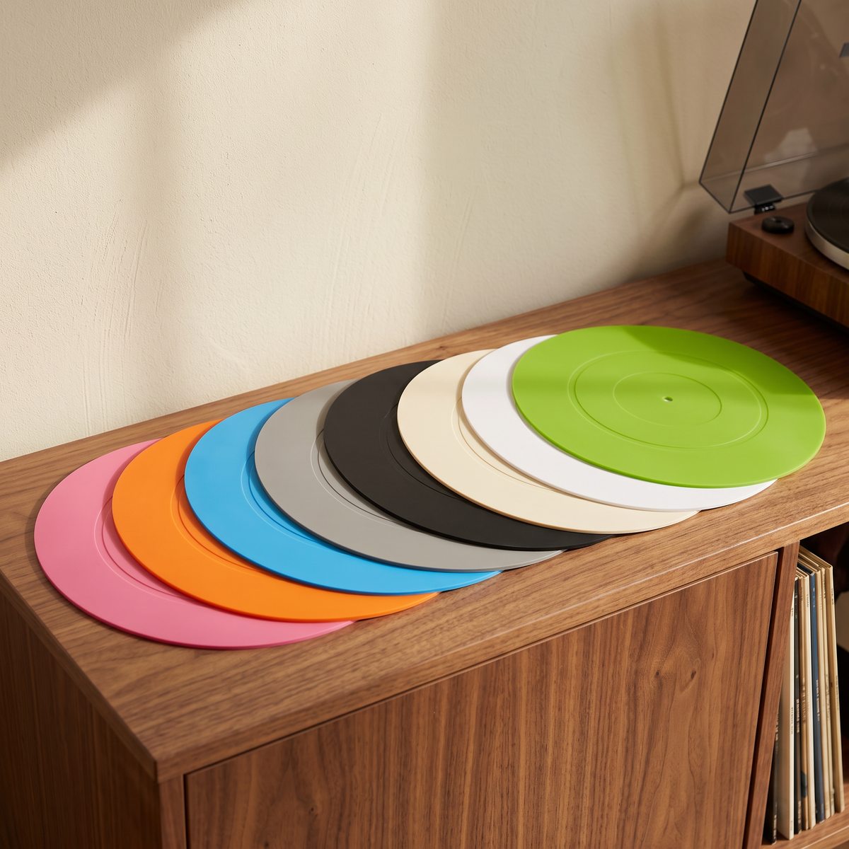 Silicone Record Mat — 12-inch Anti-static Turntable Mat, 8 Colours