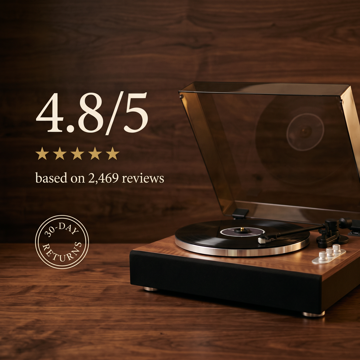Rated 4.8 out of 5 with 30-day returns